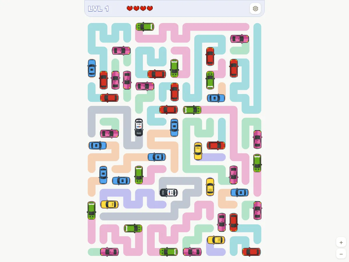 Traffic Escape, level 1